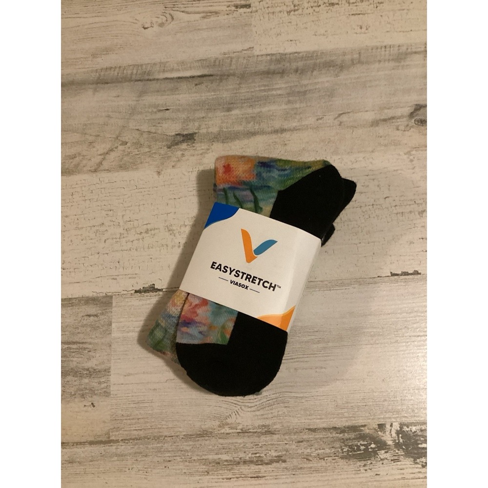 NEW Viasox Pastel Pond Healthcare Diabetic Compression Socks Sz S/M W 5-9 M 6-8